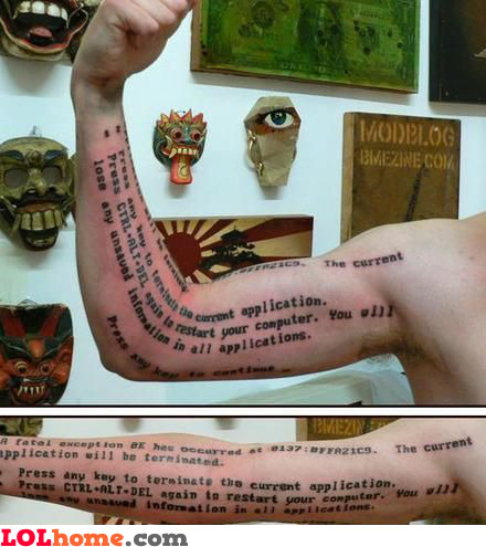 Geek arm tattoo. Geek arm tattoo