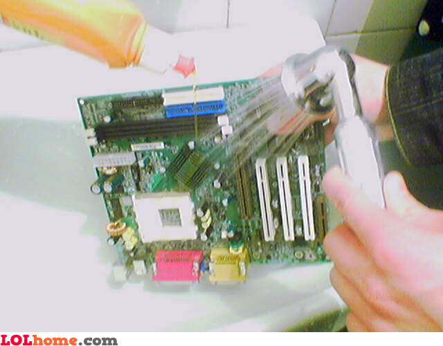 Washing the motherboard
