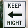 keep right sign
